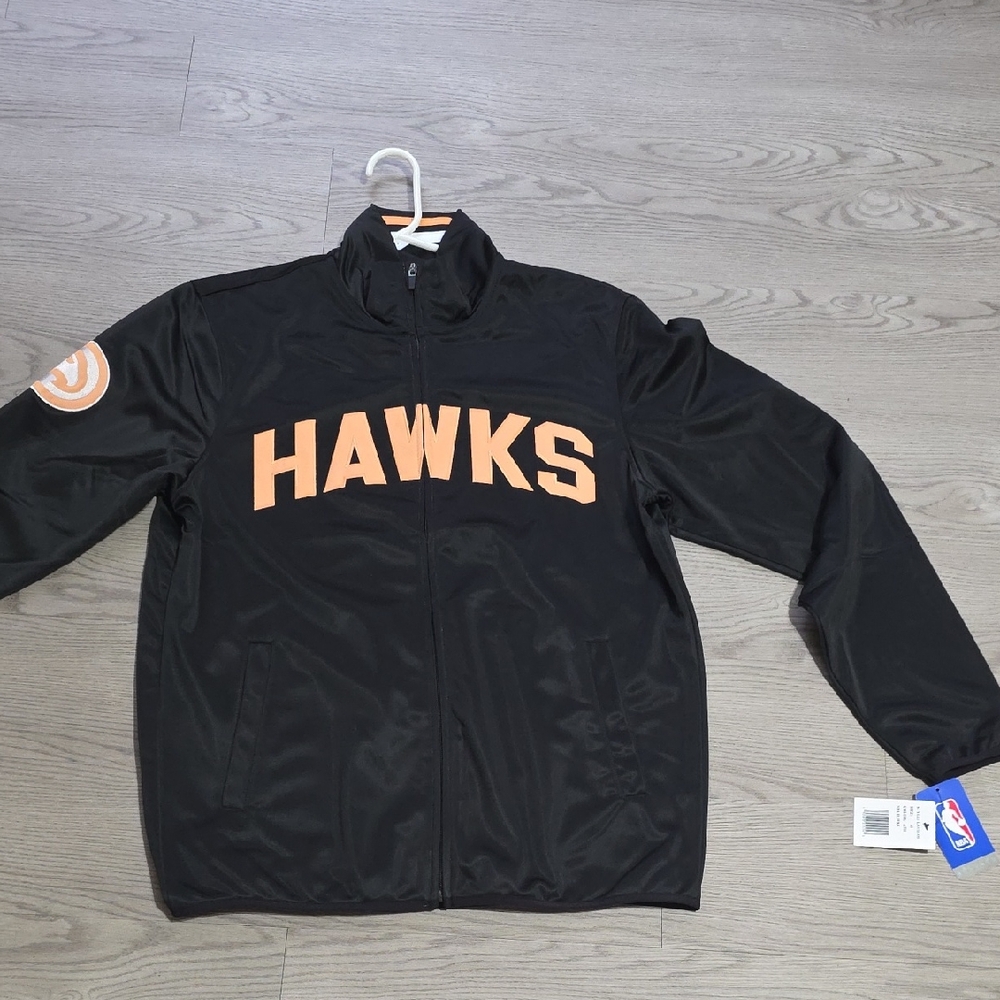 Hawks Black and Orange Varsity Jacket